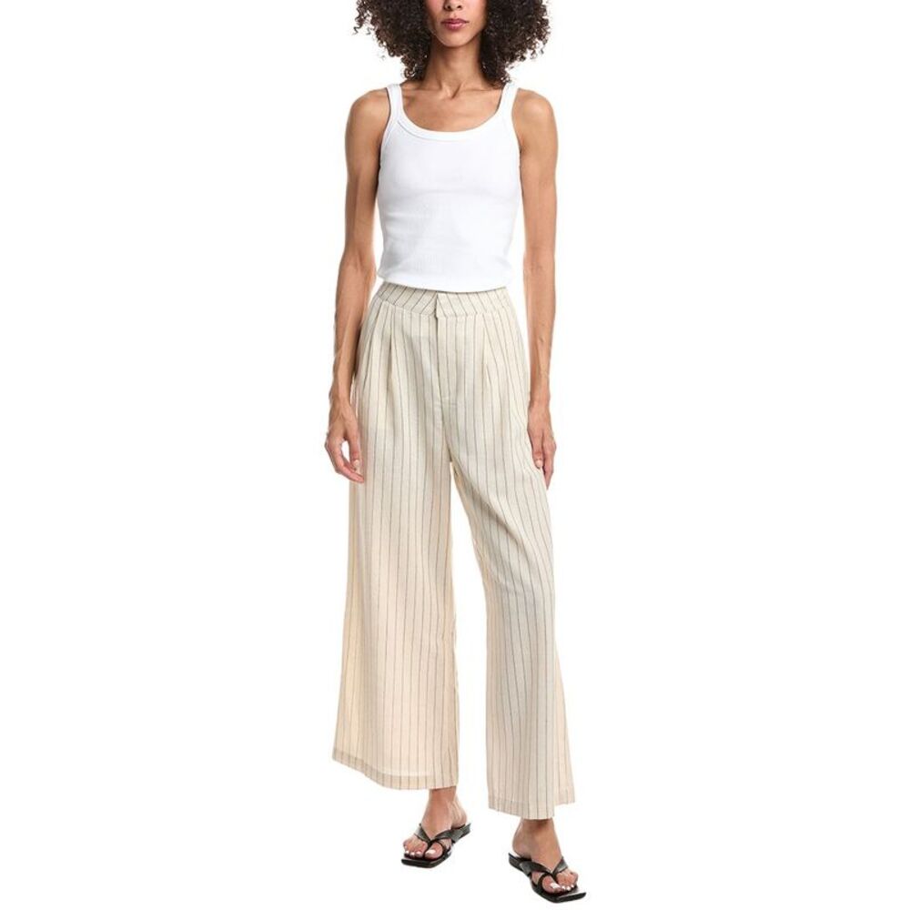 Anna Kay Womens  2Pc Jusette Top & Pant Set, Beige
